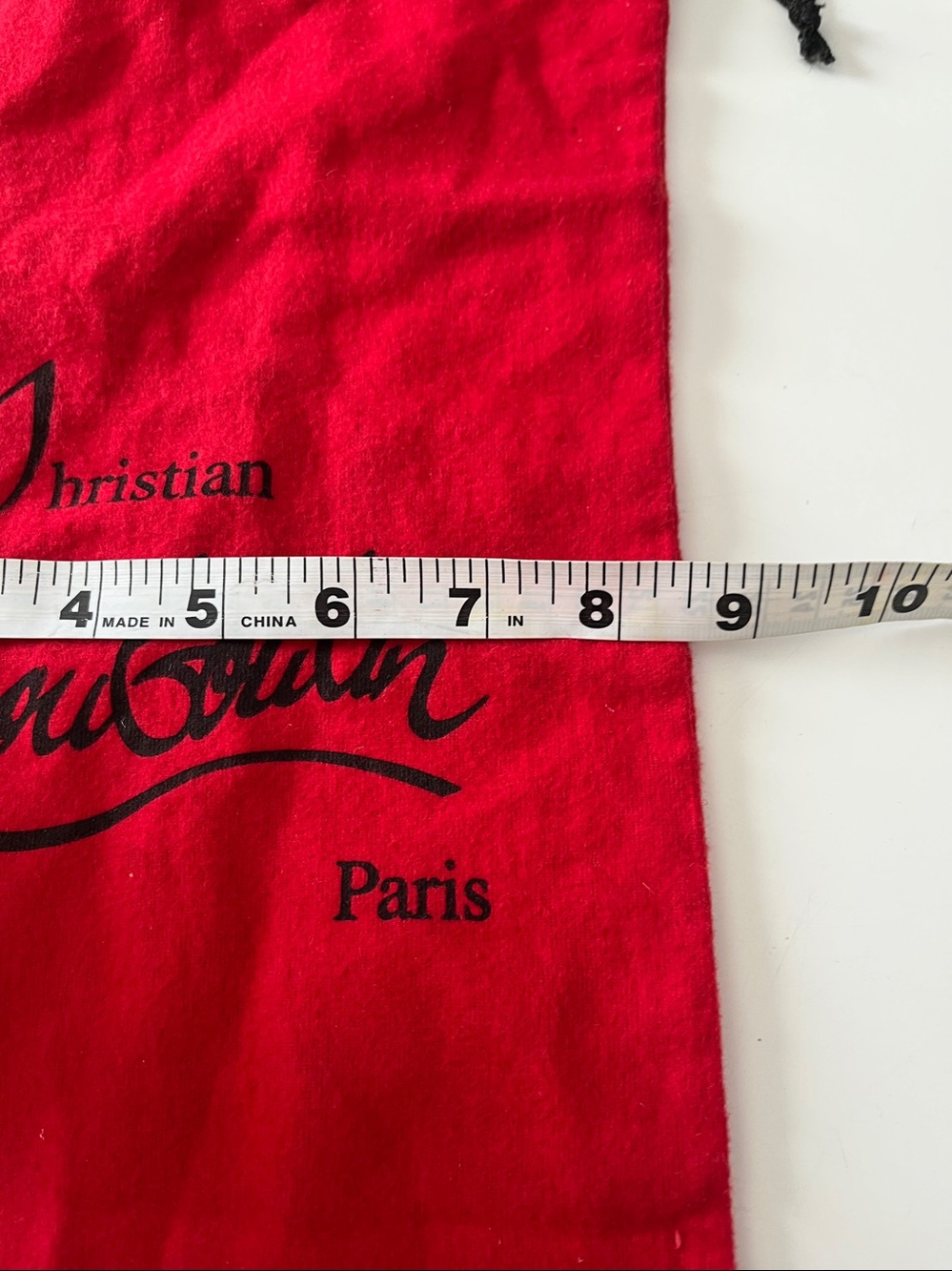 Christian Louboutin red cotton drawstring Dust bag - Picture 2 of 4